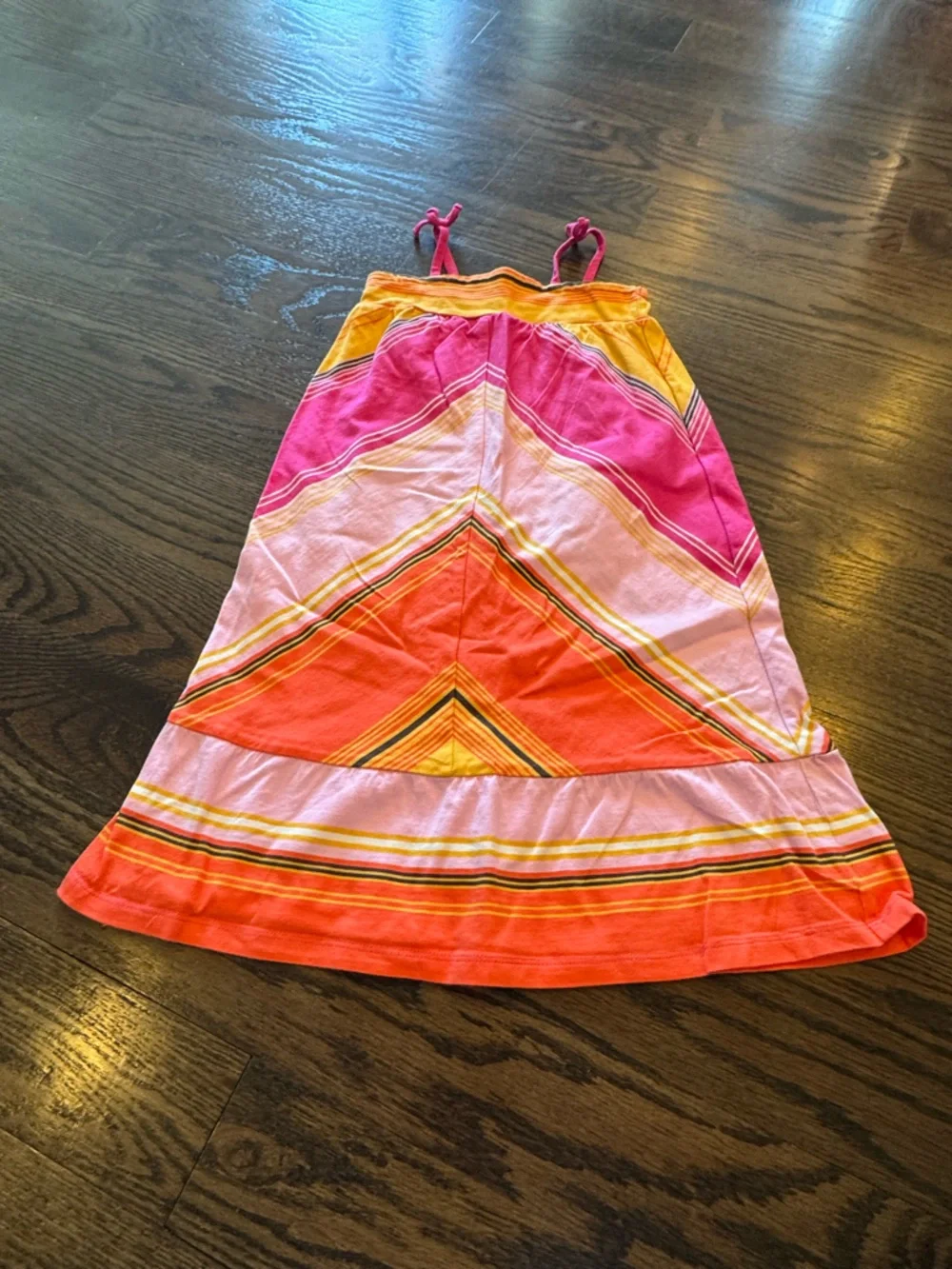GAP Pink Orange Yellow Chevron Sundress